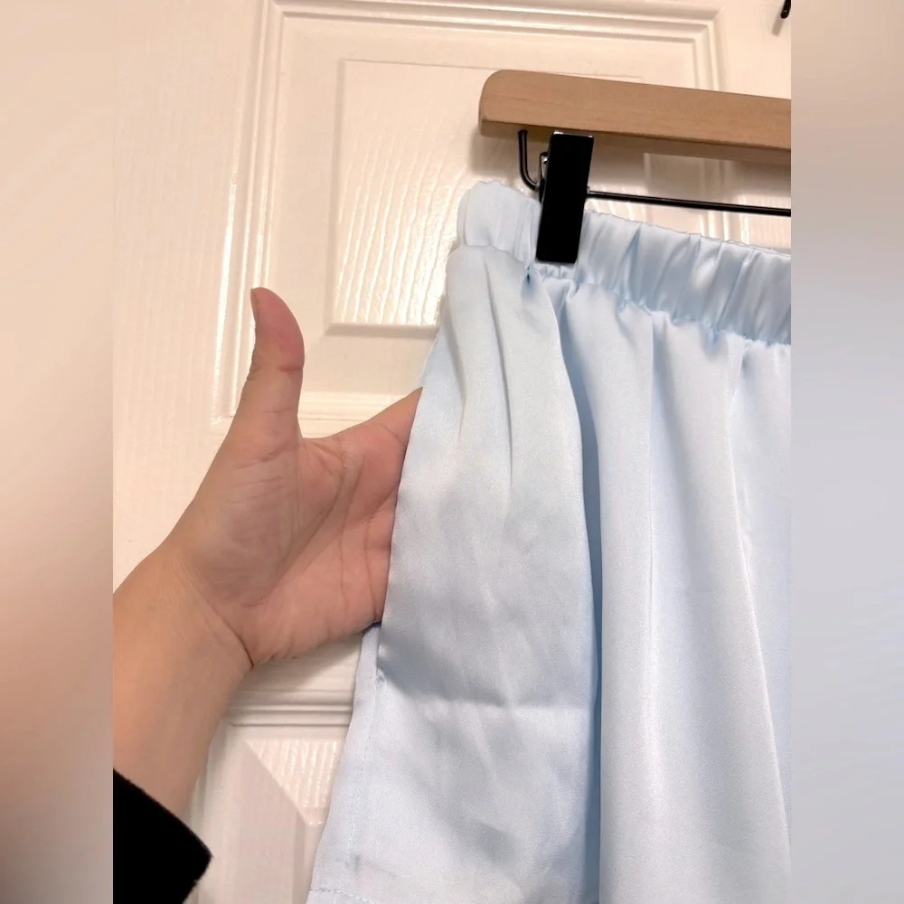 For Love And Lemons Light Blue Pajama Bottoms - Picture 8 of 13